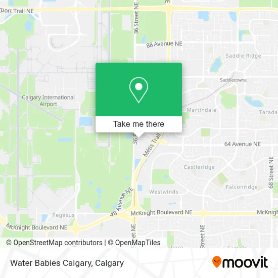 Water Babies Calgary map