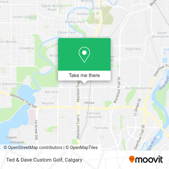 Ted & Dave Custom Golf map