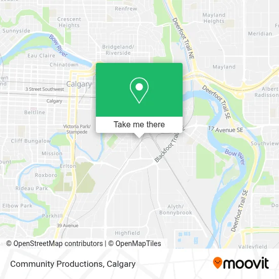 Community Productions map
