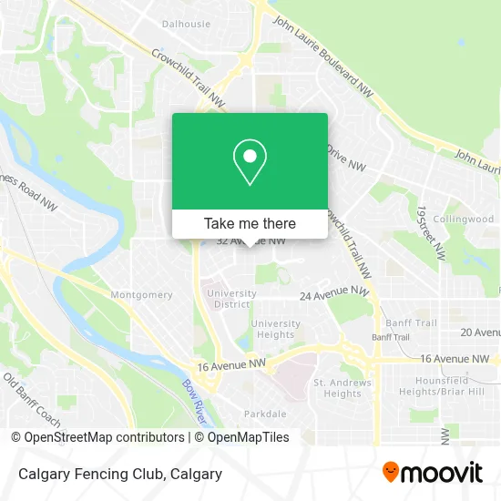 Calgary Fencing Club map