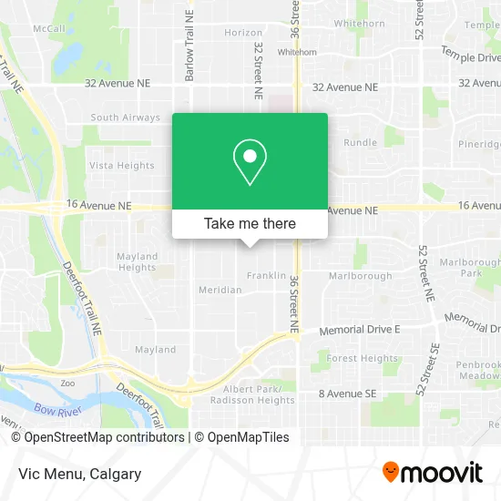 Vic Menu map