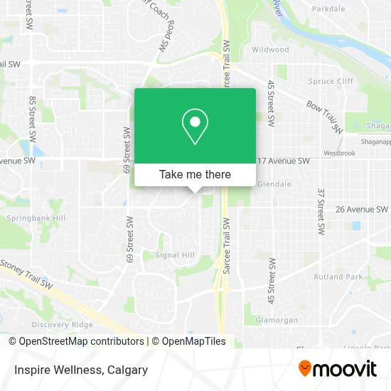 Inspire Wellness map