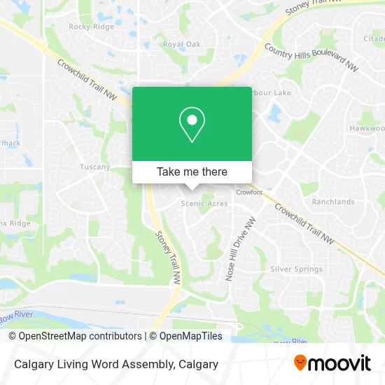 Calgary Living Word Assembly map