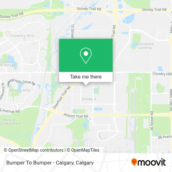 Bumper To Bumper - Calgary map