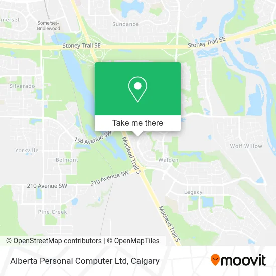 Alberta Personal Computer Ltd map
