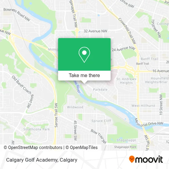 Calgary Golf Academy map