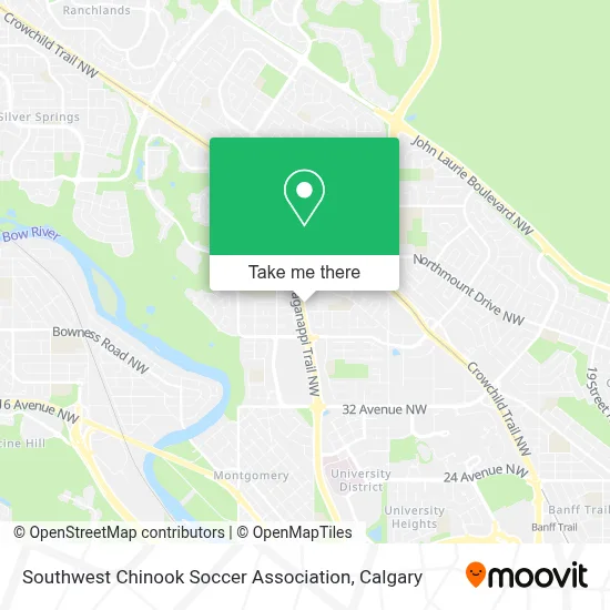 Southwest Chinook Soccer Association map