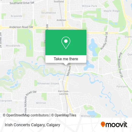 Irish Concerts Calgary map