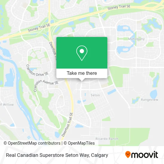 Real Canadian Superstore Seton Way map