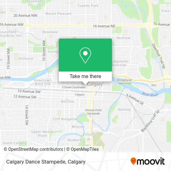 Calgary Dance Stampede map