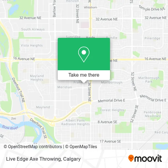 Live Edge Axe Throwing map