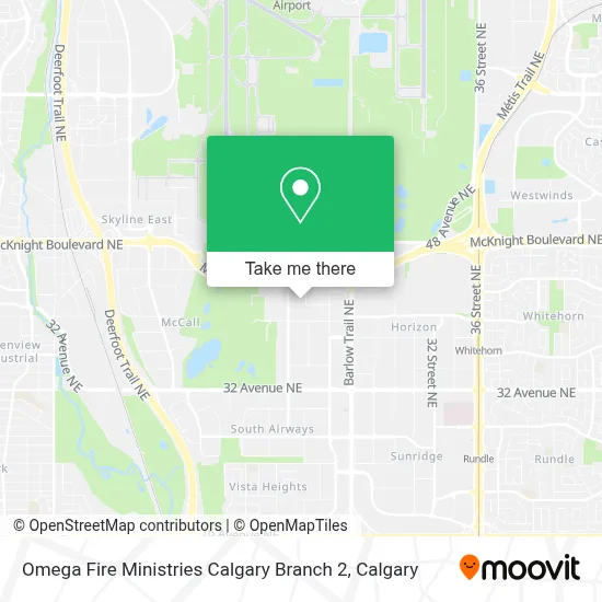 Omega Fire Ministries Calgary Branch 2 map