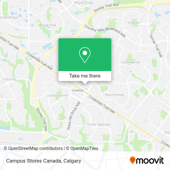 Campus Stores Canada map