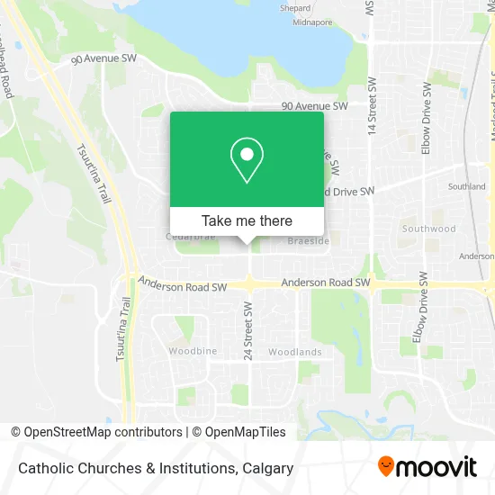Catholic Churches & Institutions map