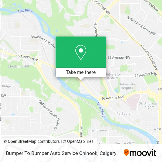 Bumper To Bumper Auto Service Chinook map