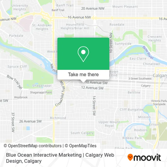 Blue Ocean Interactive Marketing | Calgary Web Design map
