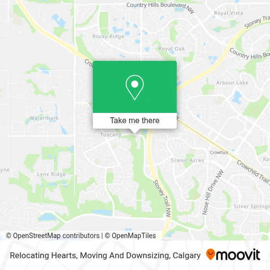 Relocating Hearts, Moving And Downsizing map