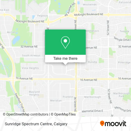 Sunridge Spectrum Centre map