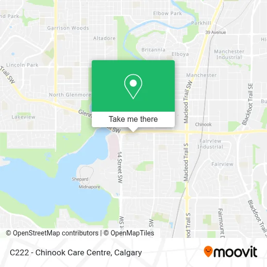 C222 - Chinook Care Centre map