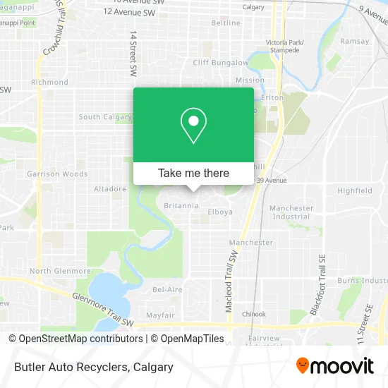 Butler Auto Recyclers map