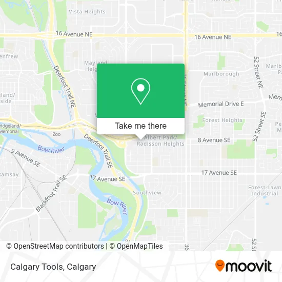 Calgary Tools map