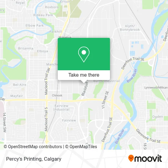 Percy's Printing map