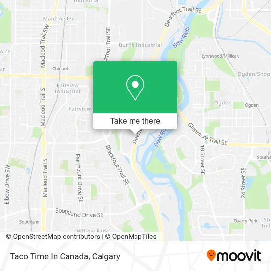 Taco Time In Canada map