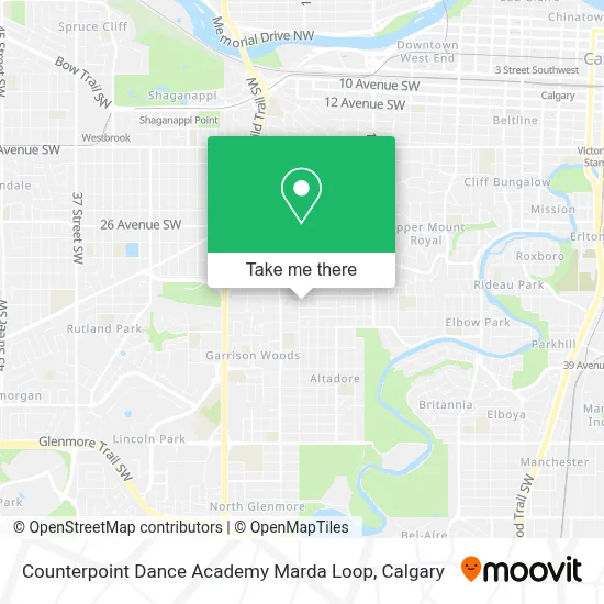 Counterpoint Dance Academy Marda Loop map
