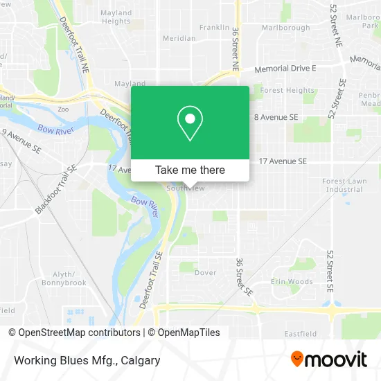 Working Blues Mfg. map