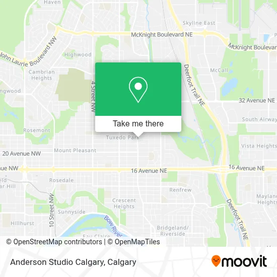 Anderson Studio Calgary map