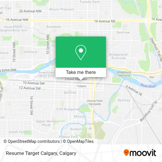 Resume Target Calgary map
