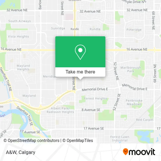 A&W map