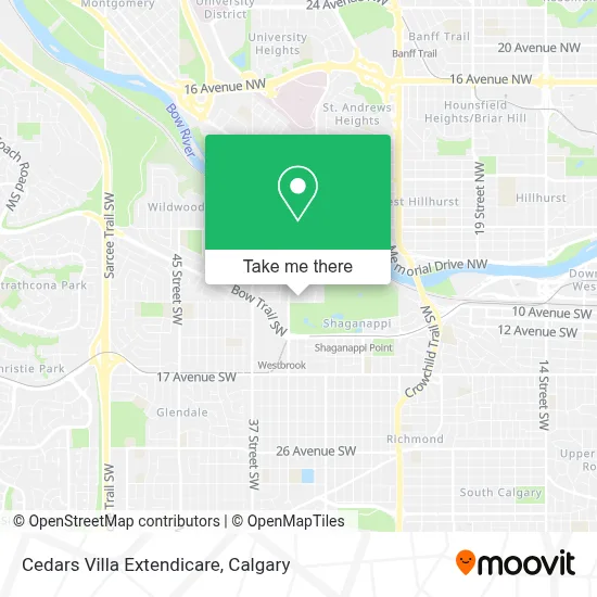 Cedars Villa Extendicare map