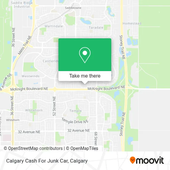 Calgary Cash For Junk Car map