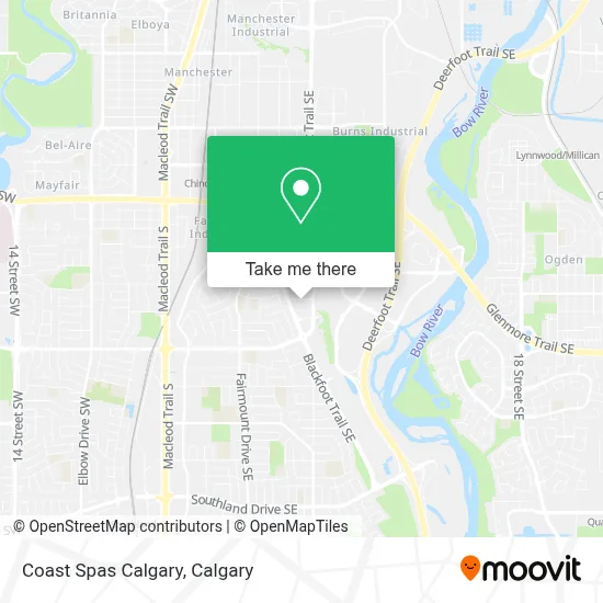Coast Spas Calgary map