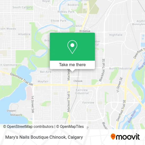 Mary's Nails Boutique Chinook map