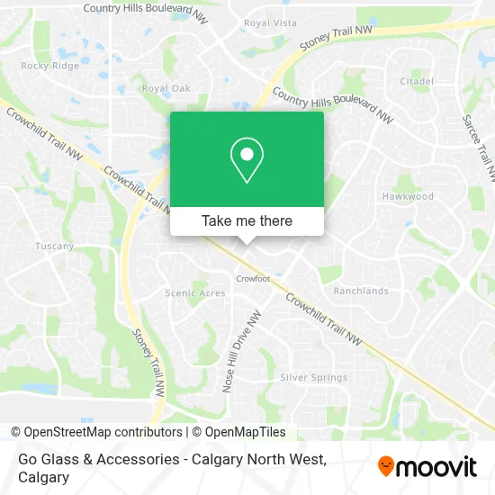Go Glass & Accessories - Calgary North West map