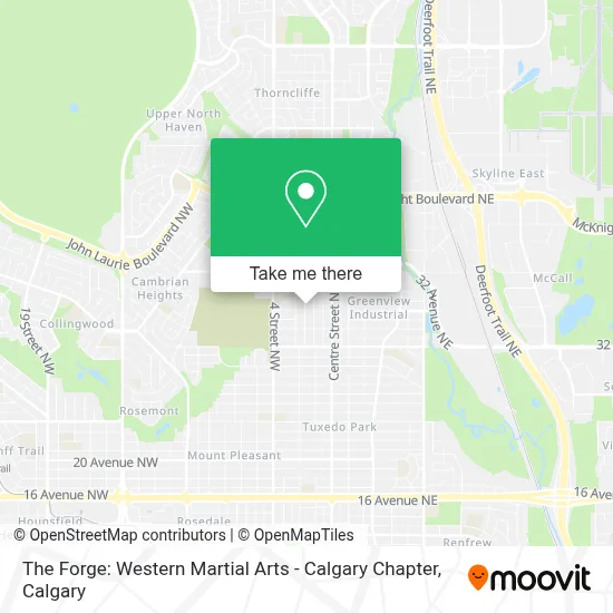 The Forge: Western Martial Arts - Calgary Chapter map