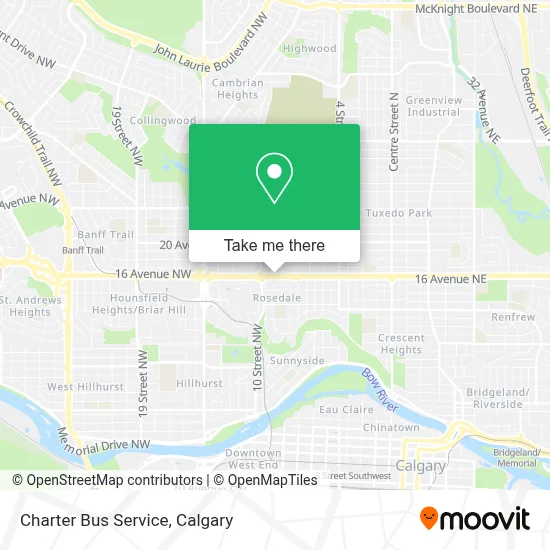 Charter Bus Service map