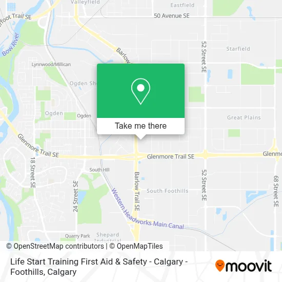 Life Start Training First Aid & Safety - Calgary -Foothills map