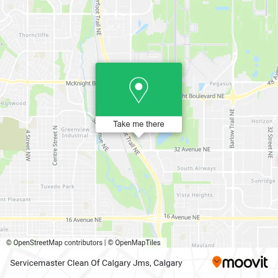 Servicemaster Clean Of Calgary Jms map