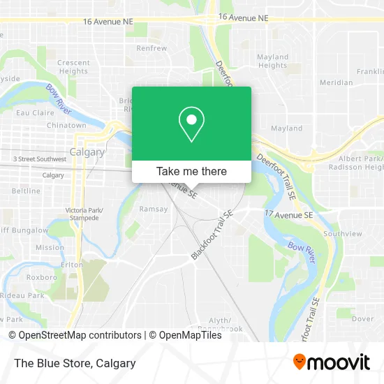 The Blue Store map
