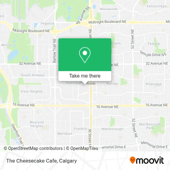 The Cheesecake Cafe map