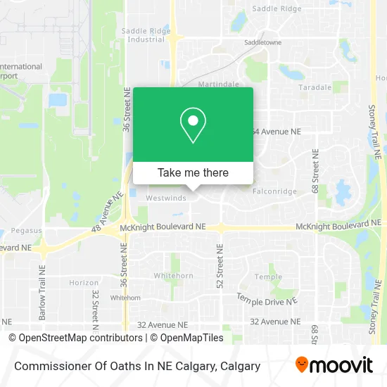 Commissioner Of Oaths In NE Calgary map