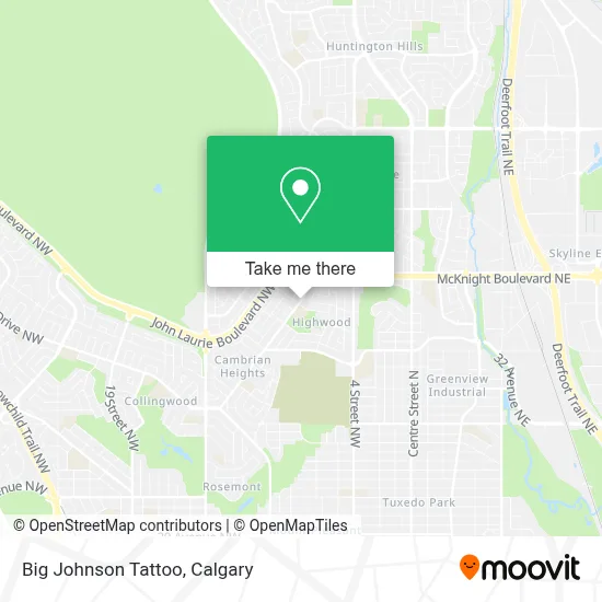 Big Johnson Tattoo map