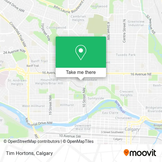 Tim Hortons map