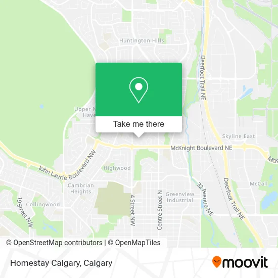 Homestay Calgary map