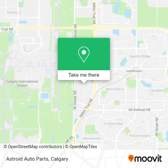 Astroid Auto Parts map