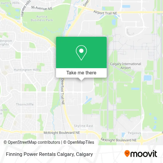 Finning Power Rentals Calgary map
