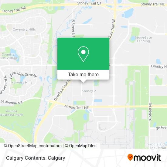 Calgary Contents map